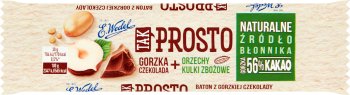 E. Wedel Baton z gorzkiej czekolady z orzechami i kulkami zbożowymi