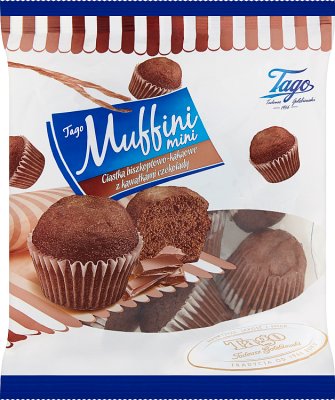 Tago Muffini Mini galletas y pasteles de cacao con trozos de chocolate