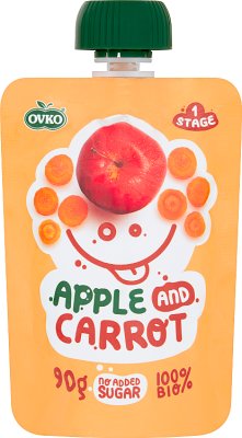 Ovko Ecological puree apple, zanahoria BIO