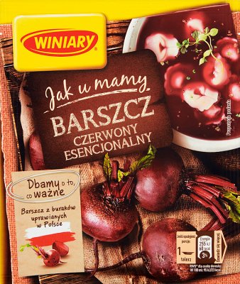 Winiary Jak u Mom Borscht is red essential