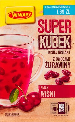 Winiary Super jelly cherry flavor with cranberry fruit