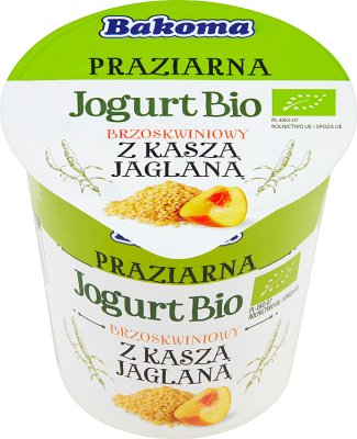 Bakoma Yogurt Bio Peach pulp with millet