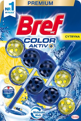 Bref Color Aktiv Washing and fragrance pendant for toilet. Lemon