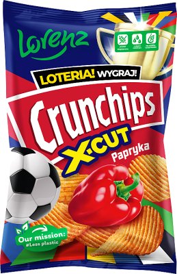 Crunchips X-Cut Chipsy ziemniaczane o smaku papryka
