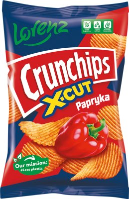 Crunchips X-Cut Chipsy ziemniaczane o smaku papryka