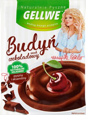 Gellwe Naturally Delicious con sabor a pudín de chocolate.