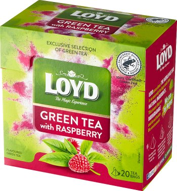 Loyd Aromatised green tea with a raspberry flavor