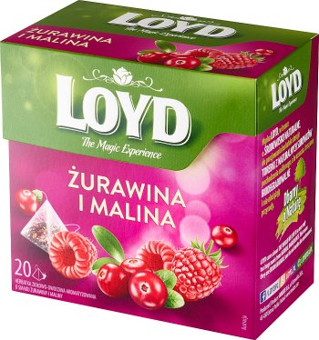 Loyd herbal-fruity tea flavored with cranberry and raspberry flavor