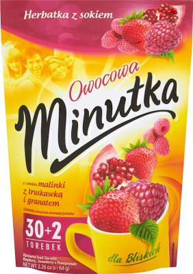 Minutka Fruit Tea with strawberry flavored raspberry juice