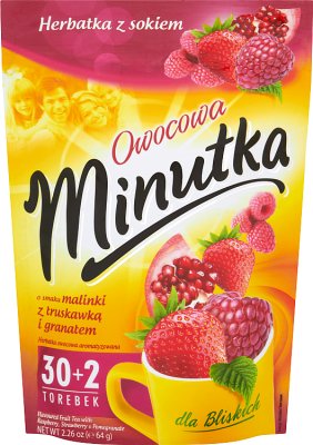 Minutka Owocowa Herbatka z sokiem o smaku malinki z truskawką