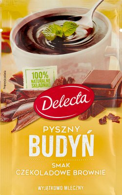 Delecta Delicioso Pudín Brownie De Chocolate Con Sabor