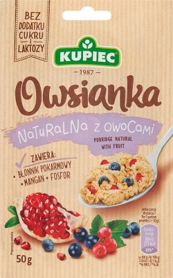 El comprador de avena natural con fruta.