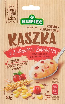 Kupiec Kaszka pszenno-kukurydziana z ziarnami i żurawiną