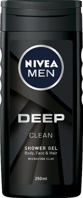 Nivea Men Deep Shower gel para cuerpo, cara y cabello.