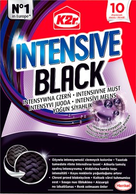 K2r Intensive Black Chusteczki do prania