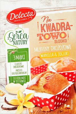 Delecta Muffiny drożdżowe na słodko wanilia i jogurt