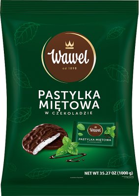 Wawel Pastylka miętowa  w czekoladzie