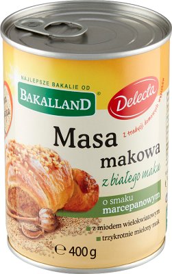Bakalland Masa makowa  z białego maku o smaku marcepanowym