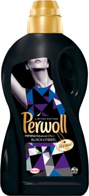 Perwoll Liquid para el lavado de telas negras y oscuras. Black & Fiber