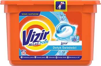 Cápsulas Vizir Touch Of Lenor Freshness para el lavado 3 en 1