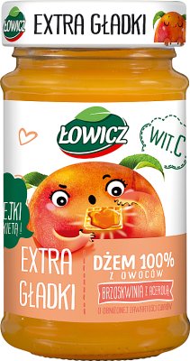 Łowicz 100% mermelada de fruta con un melocotón suave suave
