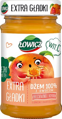 Łowicz Dżem 100% z owoców extra gładki brzoskwinia