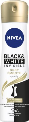 Nivea Spray antitranspirante suave y sedoso invisible negro y blanco