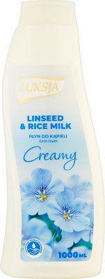 Luksja Creamy Płyn do kąpieli  Linseed & Rice Milk