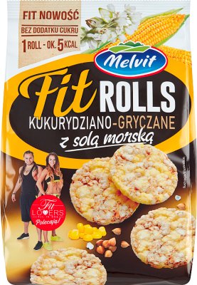 Melvit Fit Rolls Wafle  kukurydziano-gryczane z solą morską