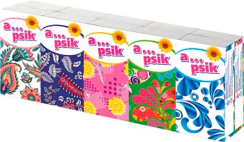 A...Psik Chusteczki higieniczne 10x9 sztuk 3-warstwowe