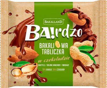 Bakalland Ba! Bakaliowa tabliczka w czekoladzie daktyle / solone arachidy / migdały