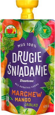 Dawtona Drugie śniadanie Mus 100%  marchew mango jabłko