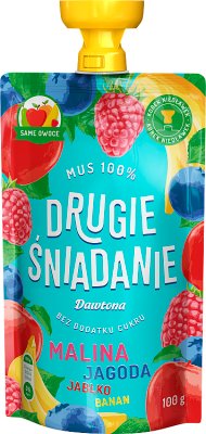 Dawtona Das zweite Frühstück Mousse 100% Himbeer-Apfel-Banane