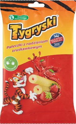 Tygryski pałeczki kukurydziane z nadzieniem truskawkowym