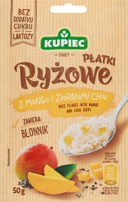 Kupiec Płatki ryżowe  z mango i ziarnami chia