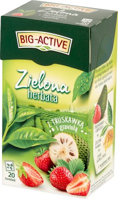 Big-Active Zielona herbata z truskawką i graviolą