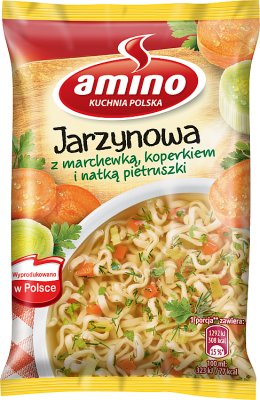 Amino Instant Gemüsesuppe mit Karotten-Dill und Petersilie