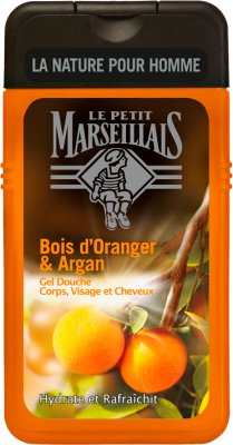 Le Petit Marseillais 3 in 1 shower gel for men. Orange tree and argan oil