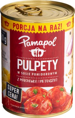 Pamapol Pulpety w sosie pomidorowym z marchewką i pietruszką