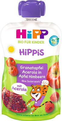 HiPP SUPER HiPPiS Manzanas-Frambuesas-Granada-Acerola BIO