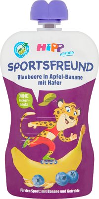 Sport Hippo-Freund Jabłka-Banany-Blaubeeren mit Hafer BIO
