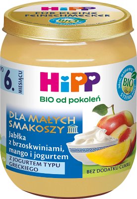HiPP Jabłka z brzoskwiniami, mango  i jogurtem BIO