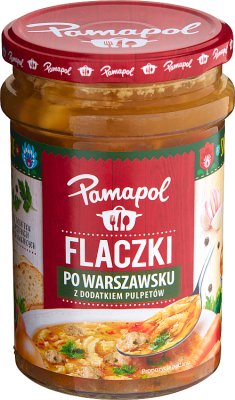 Pamapol Flaczki en Varsovia con la adición de albóndigas