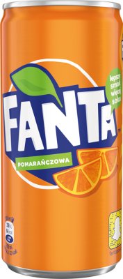 Fanta de naranja bebida efervescente lata