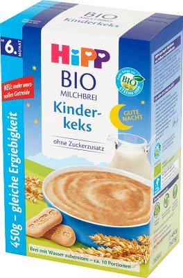 Hipp Brei aus Milch und Getreide Na Dobranoc BIO mit Keksen ohne Zuckerzusatz