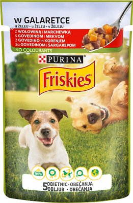 Friskies Vitafit Adult Hundefutter mit Rindfleisch und Karottengelee