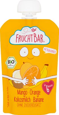 Fruchtbar Mus owocowy BIO mango, pomarańcz,mleko kokosowe, banan