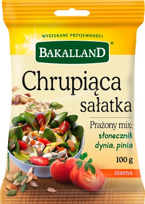 Ensalada crujiente Bakalland Mezcla tostada: girasol, calabaza, pino