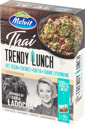 Melvit Trendy Thai Thai Rice Lunch, шитакее, кафр, лимонная трава 4x80г