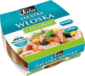 Welle des italienischen Salats mit Thunfisch